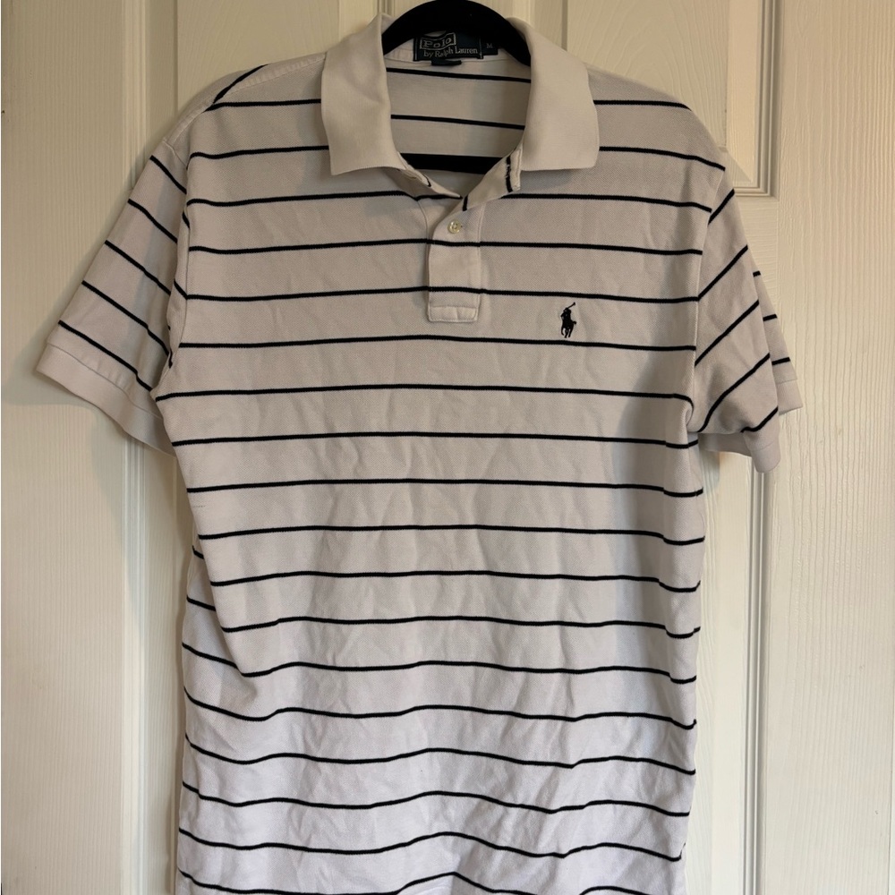 Polo by Ralph Lauren Men's White Striped Shirt